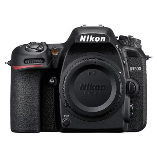 L'appareil photo Nikon D7500 est un modèle DSLR de milieu de gamme, équipé d'un capteur CMOS DX de 20,9 mégapixels, d'un système autofocus avancé avec 51 points, d'un mode rafale jusqu'à 8 images par seconde, et capable d'enregistrer des vidéos 4K UHD.