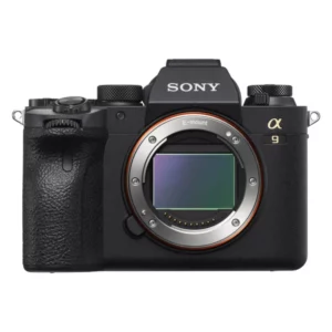 Appareil photo Sony Alpha 9 Mark II : Capteur plein format 24,2 MP, rafale 20 ips, processeur BIONZ X, AF 693 points, vidéo 4K, stabilisation 5 axes, connectivité Wi-Fi/Bluetooth, boîtier robuste et étanche.