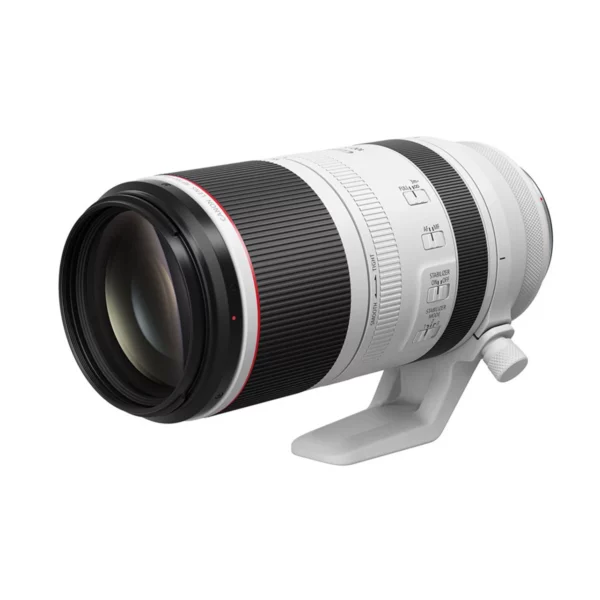 Le Canon RF 100-500mm f/4.5-7.1L IS USM est un téléobjectif polyvalent offrant une plage focale étendue, une stabilisation d'image efficace, une construction robuste, une mise au point rapide et précise, idéal pour la photographie de sport, de vie sauvage et d'événements.