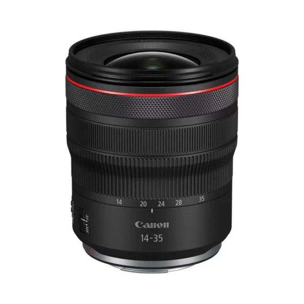 L'objectif Canon RF 14-35mm F4 L IS USM offre une large perspective allant de 14mm à 35mm, une ouverture constante f/4, une stabilisation d'image efficace, et un autofocus rapide grâce à son moteur USM, idéal pour les paysages et l'architecture.