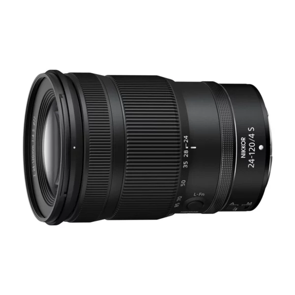 Le Nikon Z 24-120mm f/4 S est un zoom polyvalent pour appareils hybrides Nikon Z, offrant une plage focale flexible, une ouverture constante f/4, et une qualité d'image exceptionnelle grâce aux éléments en verre ED et à la stabilisation VR.