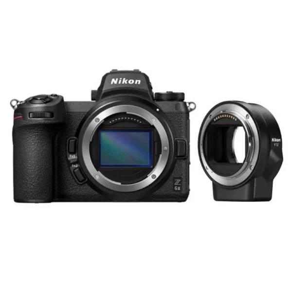 Nikon Z6 II+Adaptateur FTZ II : Performance et polyvalence réunies dans un boîtier compact et ergonomique. Capteur plein format de 24,5 MP, autofocus avancé, et traitement rapide EXPEED 6 pour des images nettes dans toutes les conditions. Adapté à tous les styles de photographie, c’est l’outil ultime des professionnels et passionnés.