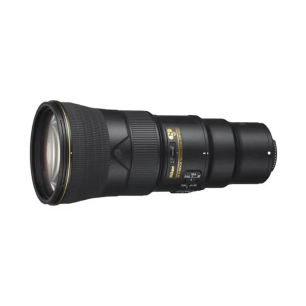 L'objectif Nikon AF-S 500mm f/5.6E PF ED VR est un téléobjectif compact et léger grâce à la technologie de lentille de phase Fresnel. Il offre une qualité d'image exceptionnelle avec réduction de vibration et mise au point rapide.