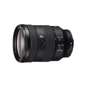 L'objectif Sony FE 24-105mm f/4 G OSS est polyvalent et idéal pour une gamme étendue de sujets. Il offre une qualité d'image exceptionnelle avec une stabilisation optique intégrée, parfait pour les photos nettes même en conditions de faible luminosité.